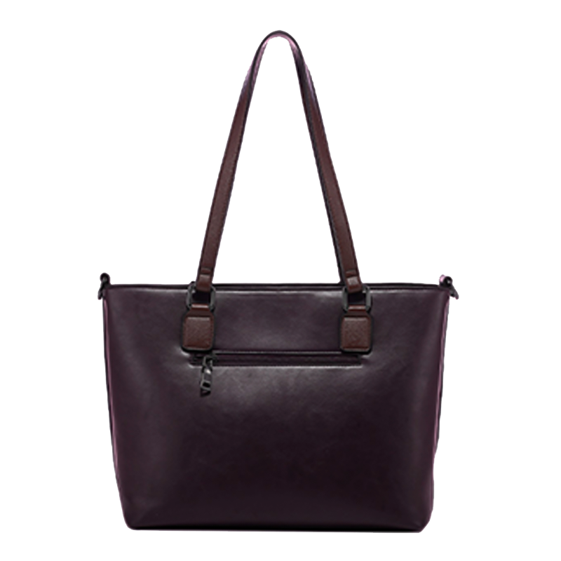 Multi-Zipper Leather Tote