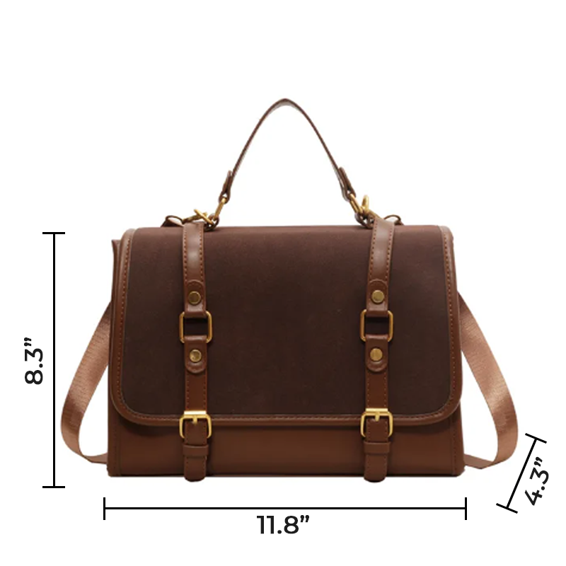 Suede Leather Mini Satchel