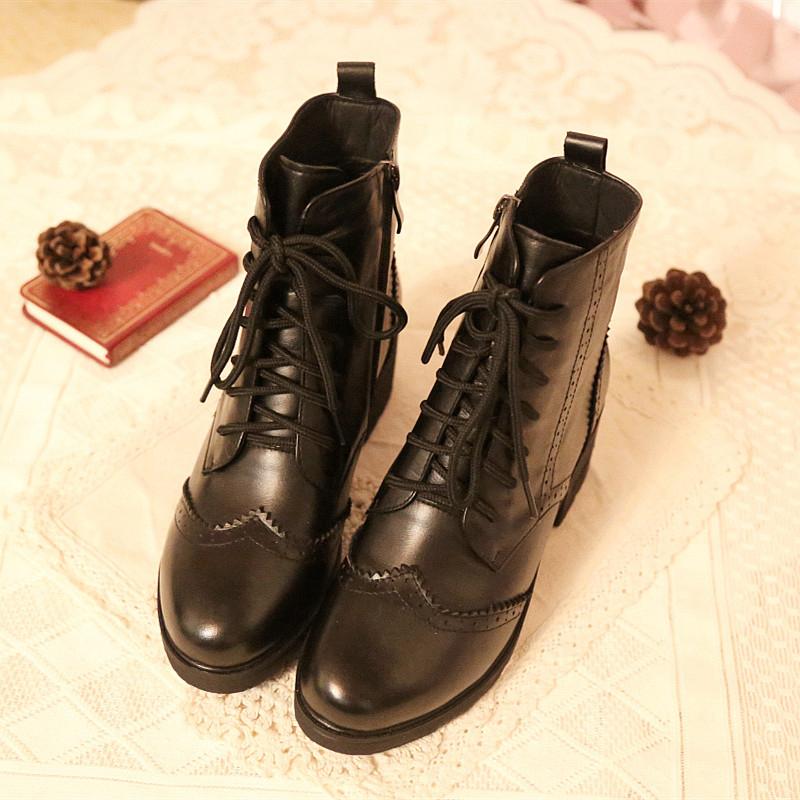 Lace-Up Retro Boots