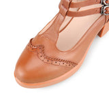 T-Strap Classic Leather Shoes