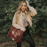 Rickrack Flap Messenger Bag