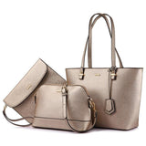 Solid Leather Tote Combo